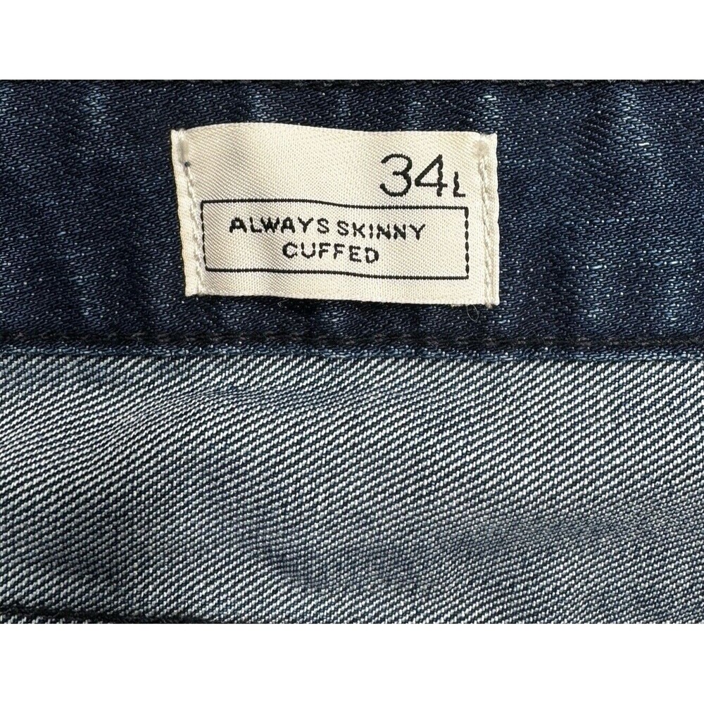 Gap 1969 Jeans Womens 34L (18) Always Skinny Mid Rise Blue Denim Measure 38 x 33 - Picture 5 of 6